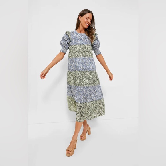 Blue Geometric Brentwood Caftan - Picture 1 of 8